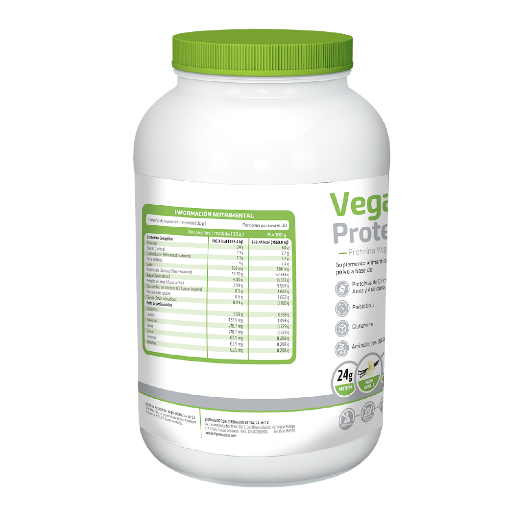 Foto 3 pulgar | Proteína Vegana Healthaddiction Vainilla Fórmula Potenciada con Glutamina y Aminoácidos 600g