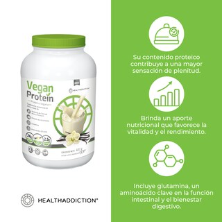 Foto 5 | Proteína Vegana Healthaddiction Vainilla Fórmula Potenciada con Glutamina y Aminoácidos 600g
