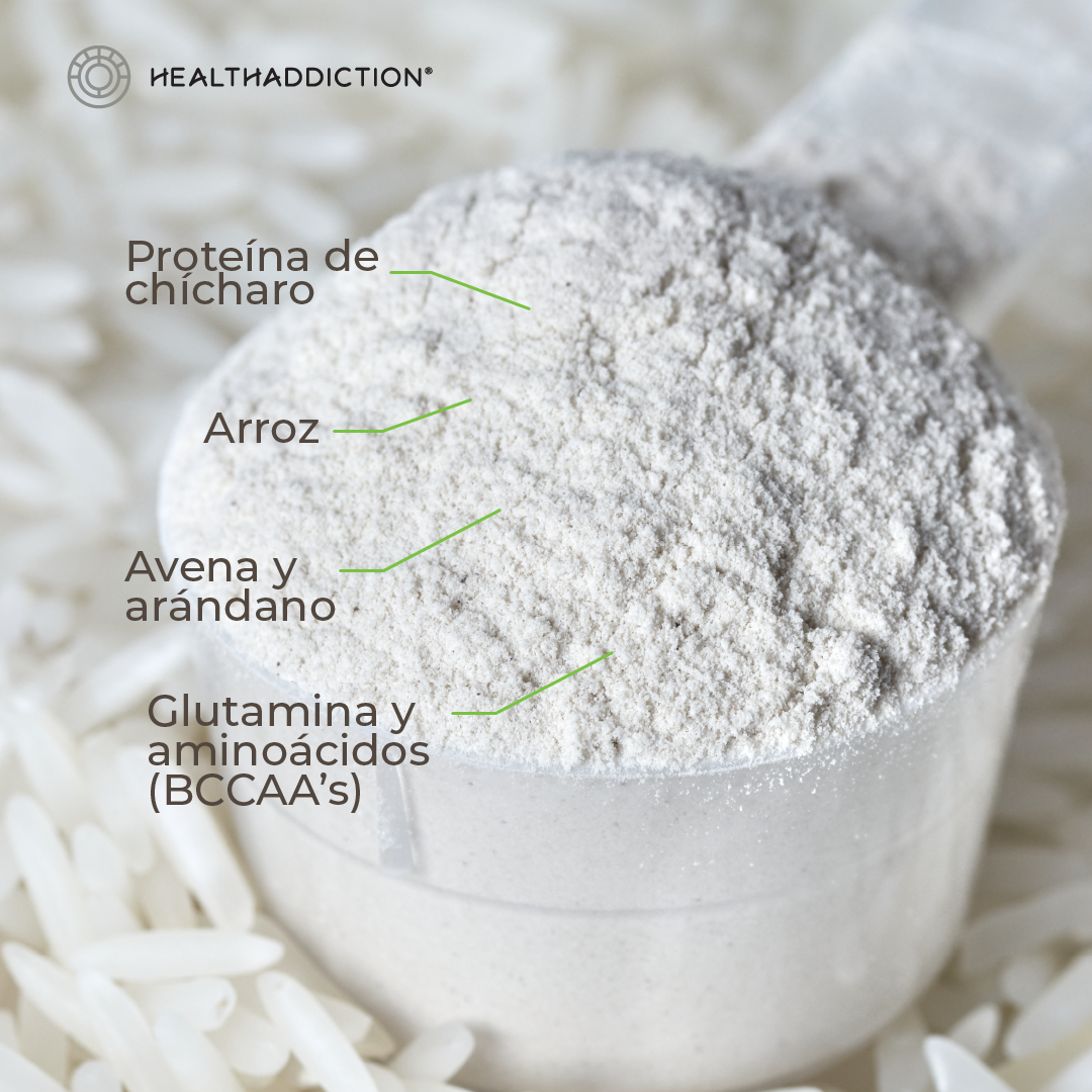 Foto 7 pulgar | Proteína Vegana Healthaddiction Vainilla Fórmula Potenciada con Glutamina y Aminoácidos 600g