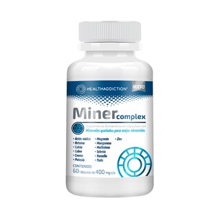 Foto 1 | Miner Complex Healthaddiction con Magnesio Zinc Manganeso Potasio 60 Cápsulas