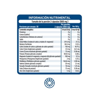 Foto 3 | Miner Complex Healthaddiction con Magnesio Zinc Manganeso Potasio 60 Cápsulas