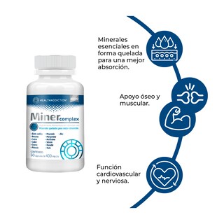 Foto 4 | Miner Complex Healthaddiction con Magnesio Zinc Manganeso Potasio 60 Cápsulas
