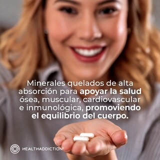 Foto 7 | Miner Complex Healthaddiction con Magnesio Zinc Manganeso Potasio 60 Cápsulas