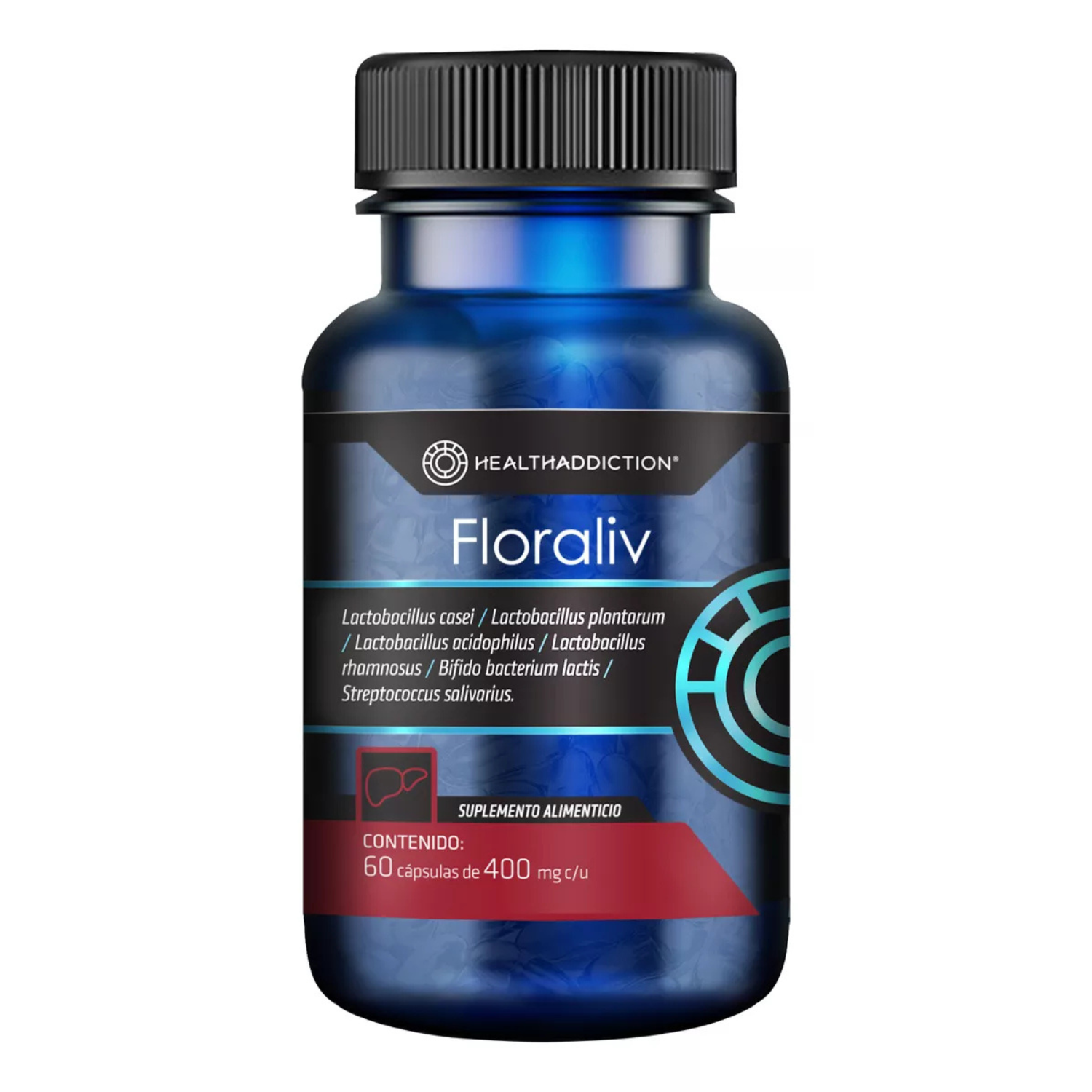 Foto 2 pulgar | Probióticos Healthaddiction Floraliv para Hígado y Salud Intestinal 60 Cápsulas