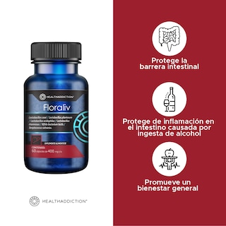 Foto 3 | Probióticos Healthaddiction Floraliv para Hígado y Salud Intestinal 60 Cápsulas