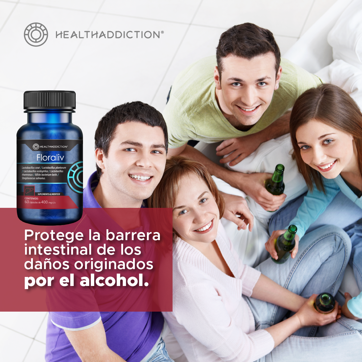 Foto 6 pulgar | Probióticos Healthaddiction Floraliv para Hígado y Salud Intestinal 60 Cápsulas