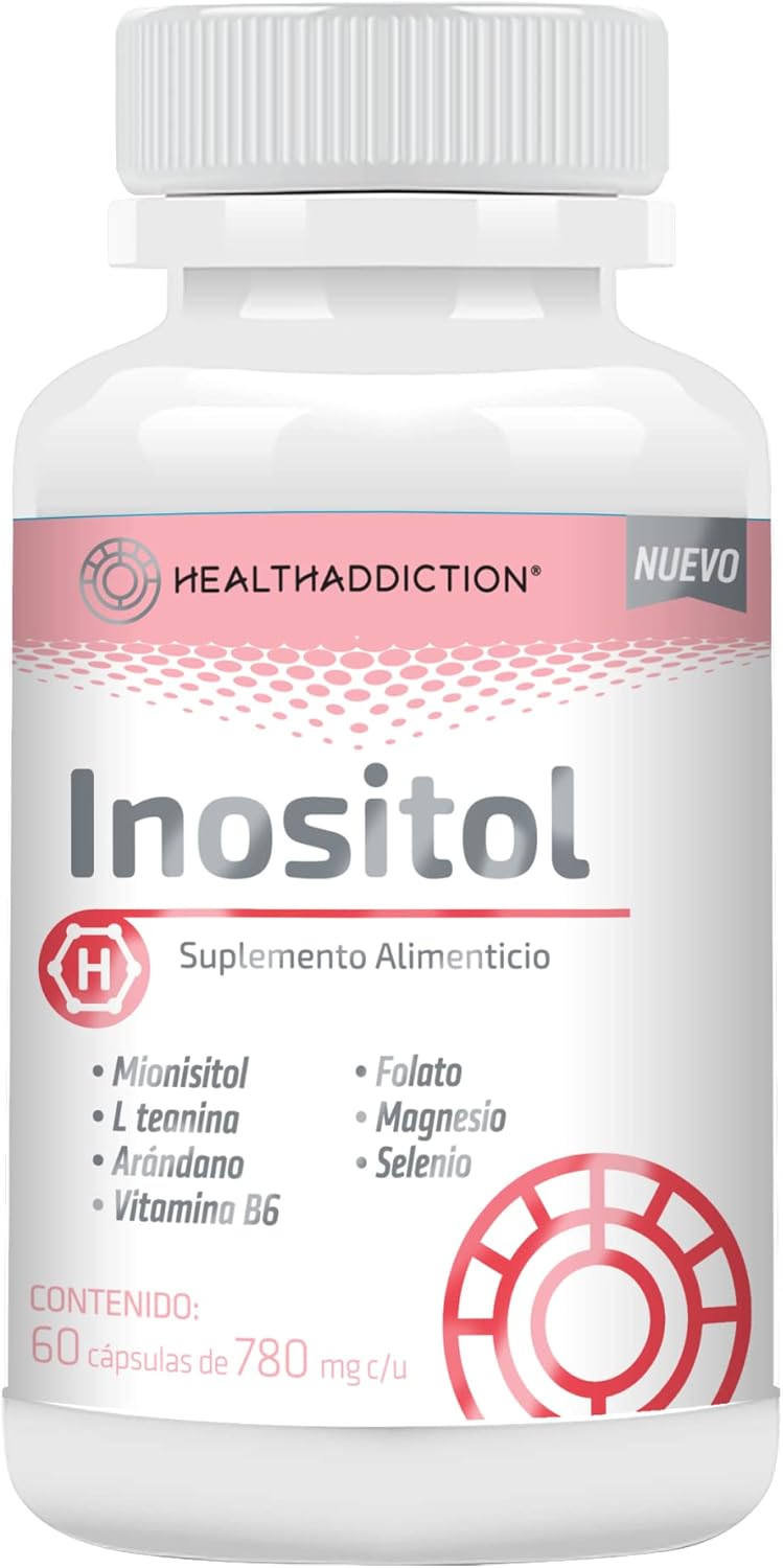 Foto 2 pulgar | Inositol Healthaddiction Myo Inositol L Teanina Arándano Vitamina B6 Folato Magnesio y Selenio 60 Cápsulas