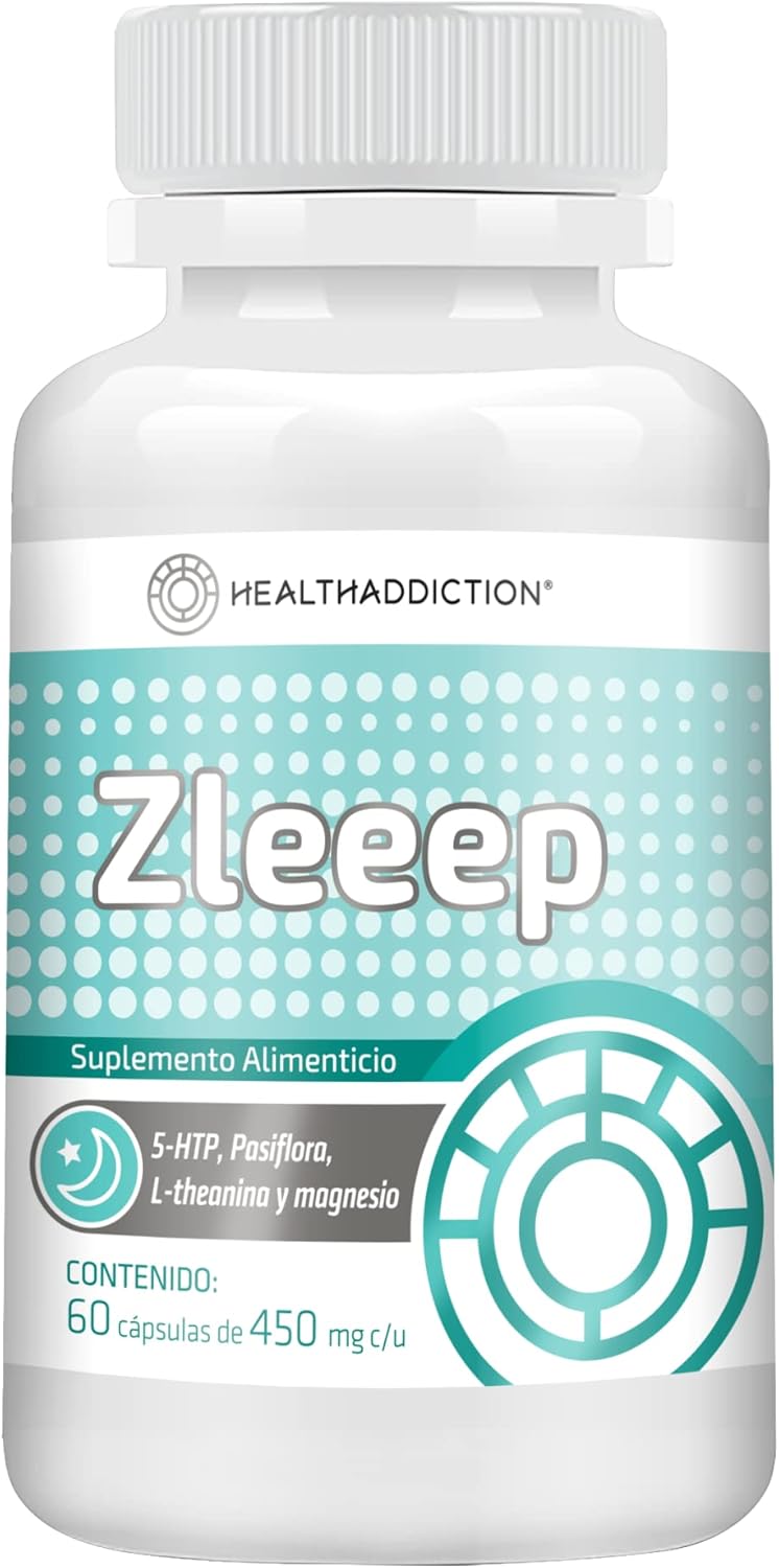 Foto 2 pulgar | Suplemento Zleep Healthaddiction L-teanina Pasiflora Magnesio y 5htp 60 Cápsulas