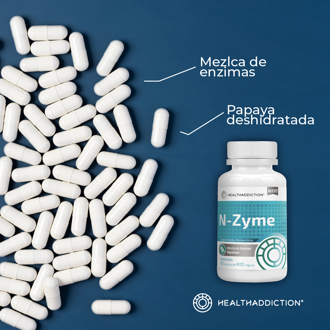 Foto 7 pulgar | Enzimas Digestivas HealthAddiction Avanzadas con Lactasa / Proteasa / Amilasa / Papaína 60 Cápsulas