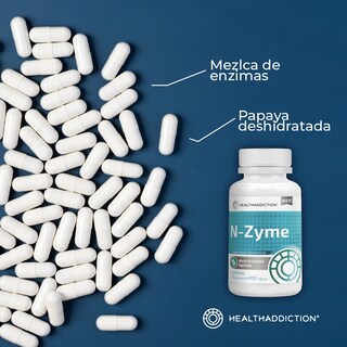 Foto 6 | Enzimas Digestivas HealthAddiction Avanzadas con Lactasa / Proteasa / Amilasa / Papaína 60 Cápsulas