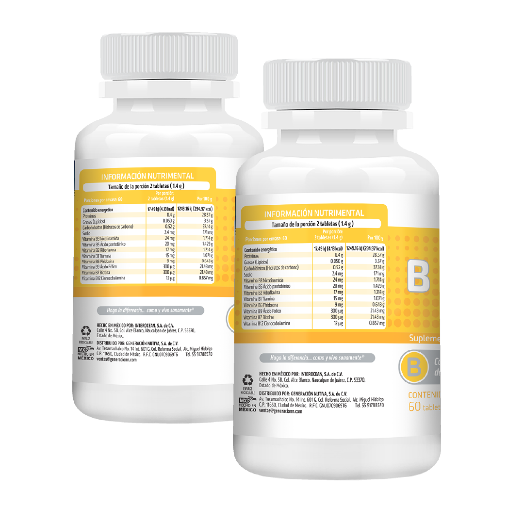 Foto 3 pulgar | Complejo B Vitaminas B Complex Healthaddiction 120 Cápsulas 2 Pack