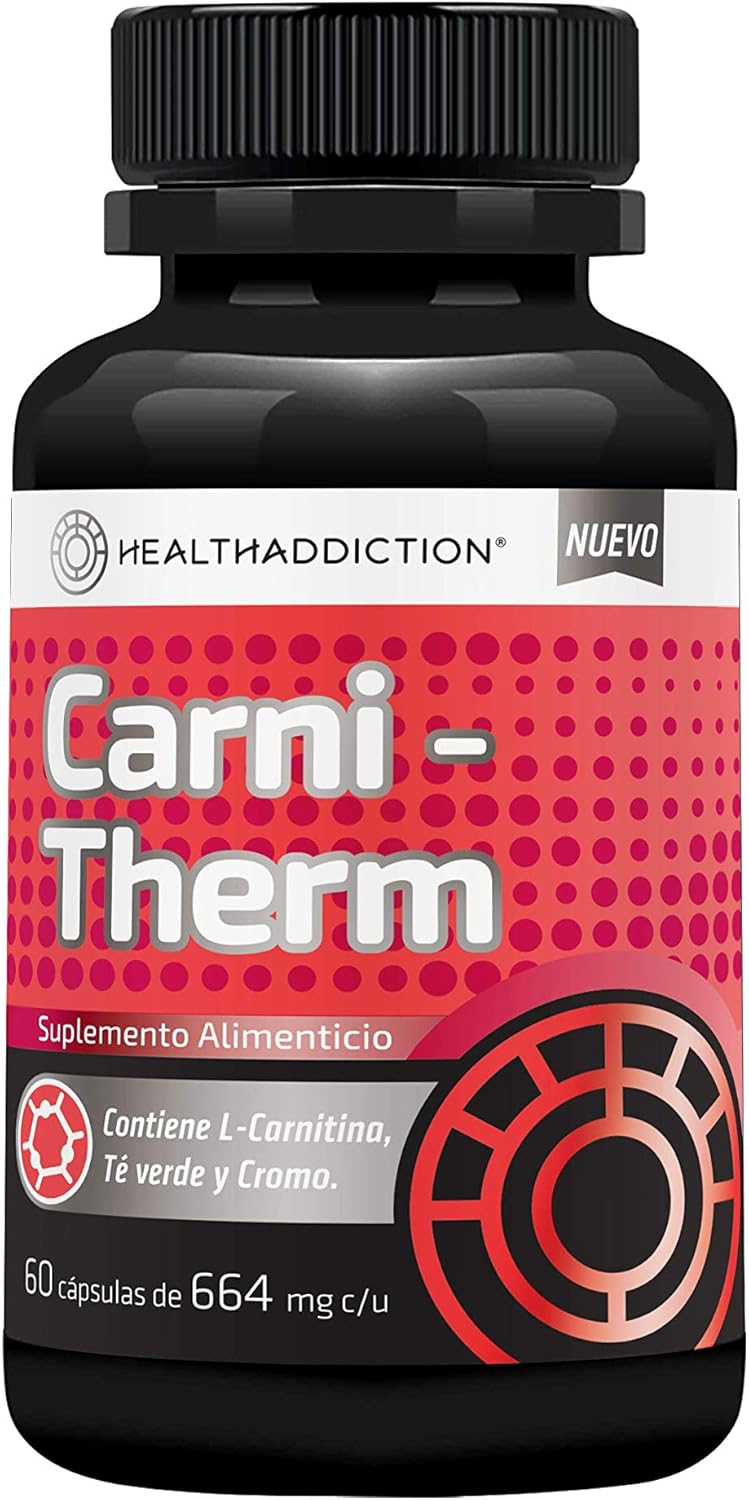 Foto 2 pulgar | Carnitherm Healthaddiction Termogénico L-carnitina Té Verde y Cromo 60 Cápsulas