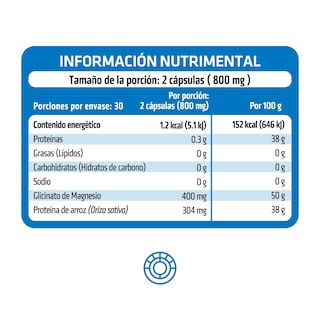 Foto 3 | Suplemento Glicinato de Magnesio Healthaddiction 400mg 60 Cápsulas