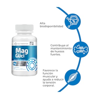 Foto 4 | Suplemento Glicinato de Magnesio Healthaddiction 400mg 60 Cápsulas