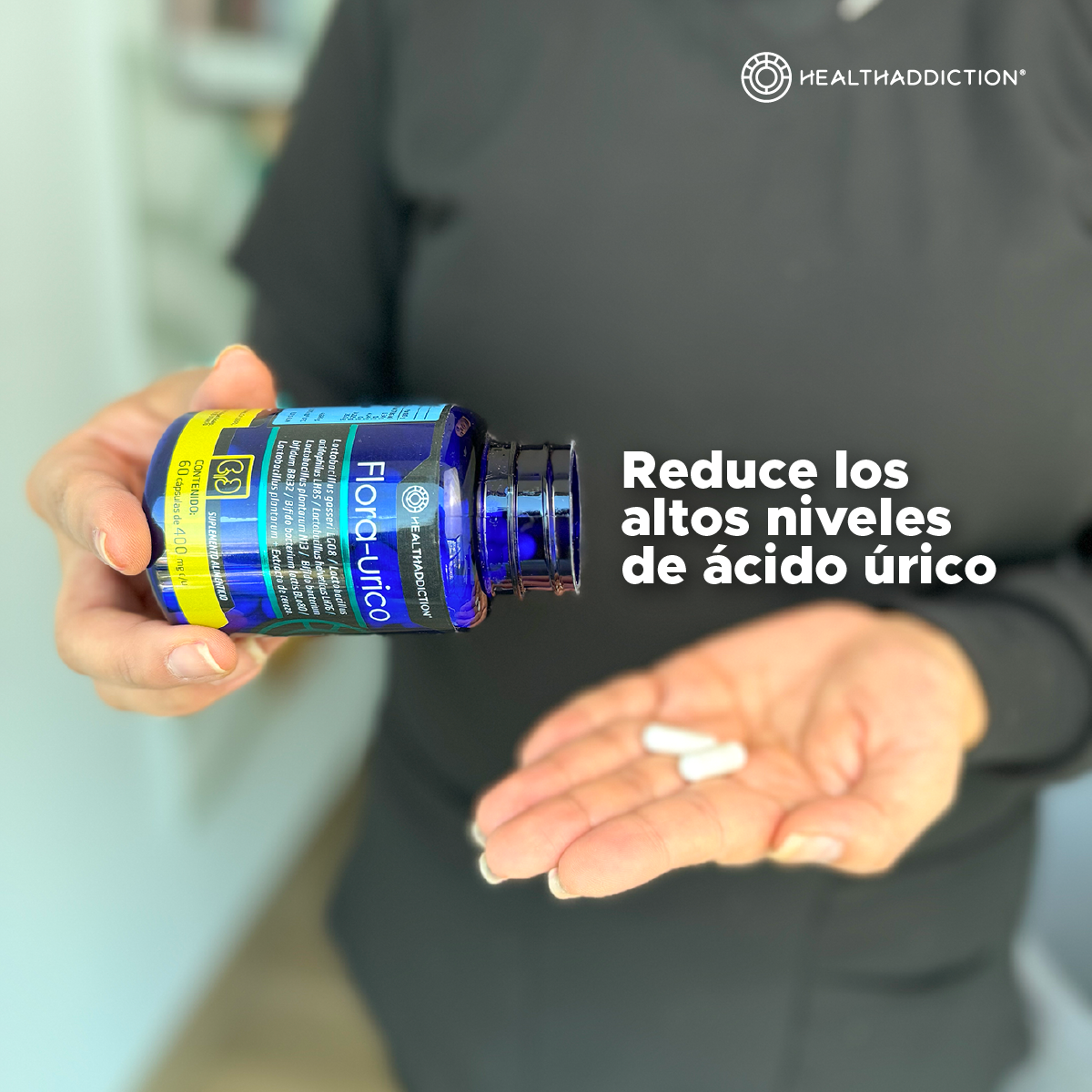 Foto 6 pulgar | Probióticos Healthaddiction Flora-urico 60 Cápsulas