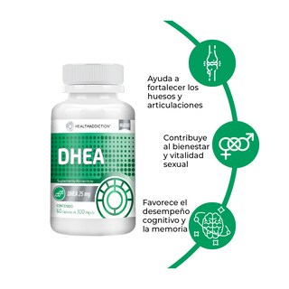 Foto 4 | Suplemento Dhea 25 Mg Healthaddiction Anti-aging 60 Cápsulas