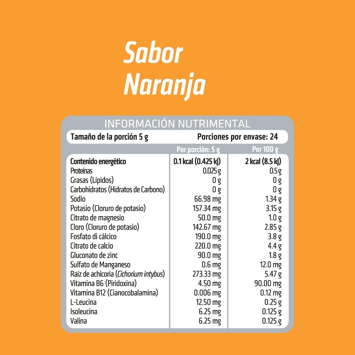 Foto 3 pulgar | Electrolitos Healthaddiction Sin Azúcar Naranja 0 Carbs 120g