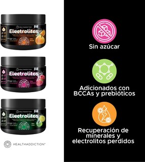 Foto 4 | Electrolitos Healthaddiction Sin Azúcar Naranja 0 Carbs 120g