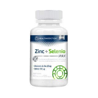 Foto 1 | Zinc y Selenio Max Healthaddiction Antioxidante 60 Cápsulas