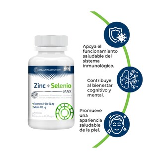 Foto 4 | Zinc y Selenio Max Healthaddiction Antioxidante 60 Cápsulas