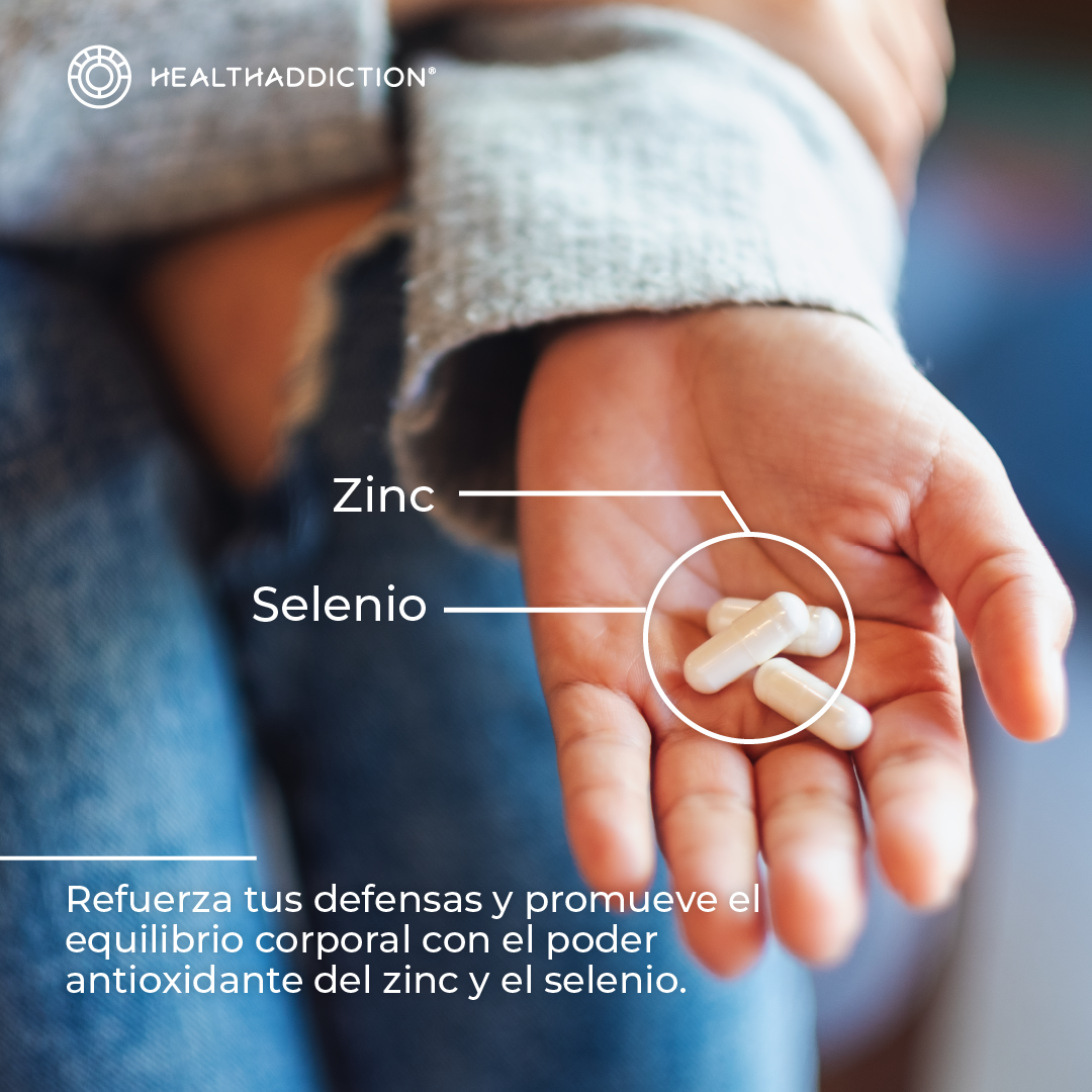 Foto 6 | Zinc y Selenio Max Healthaddiction Antioxidante 60 Cápsulas