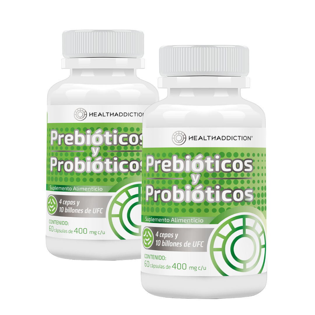 Foto 1 | Probióticos y Prebióticos Healthaddiction Fórmula Avanzada 4 Cepas 10 Billones Ufc 120 Cápsulas 2 Pack