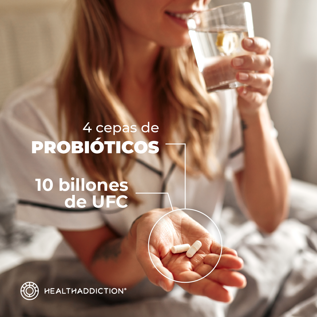 Foto 6 | Probióticos y Prebióticos Healthaddiction Fórmula Avanzada 4 Cepas 10 Billones Ufc 120 Cápsulas 2 Pack