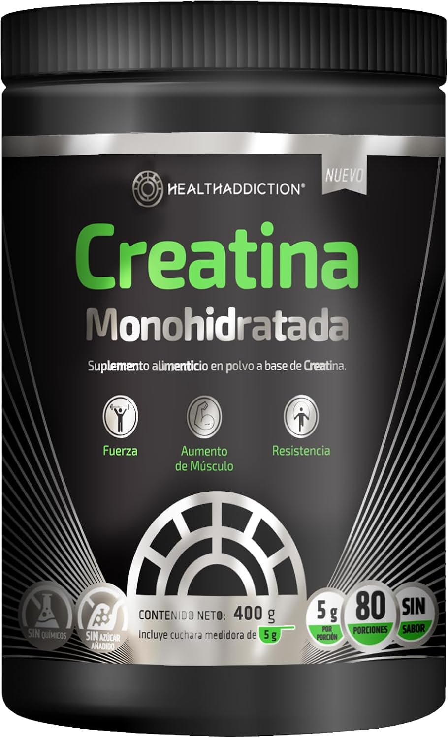 Foto 2 pulgar | Creatina Monohidratada Healthaddiction Suplemento Nedutro Alta Calidad 400g
