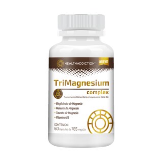 Foto 1 | Trimagnesium Complex Healthaddiction Magnesio B6 60 Cápsulas