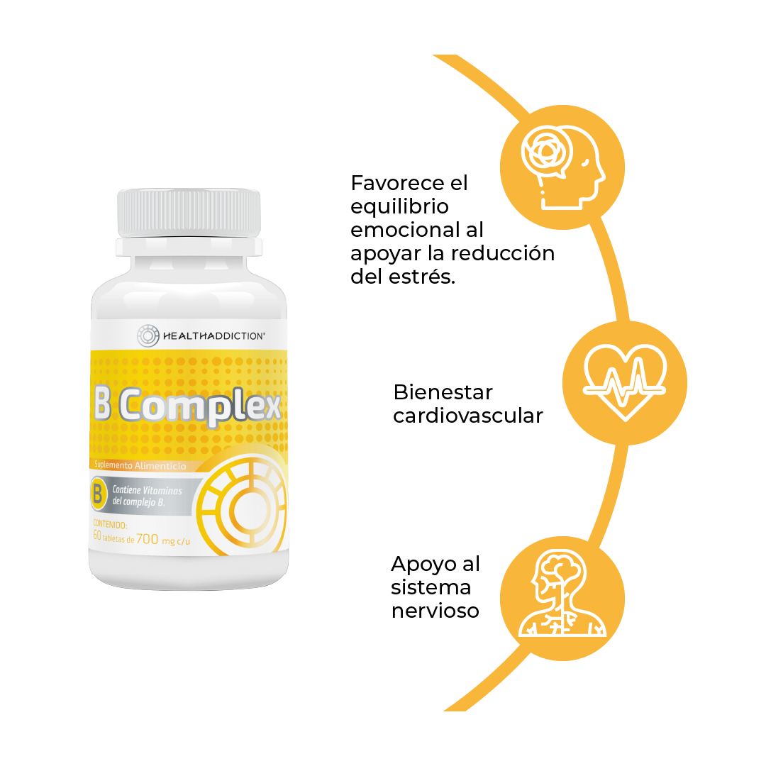Foto 4 | Complejo B Healthaddiction 60 Cápsulas