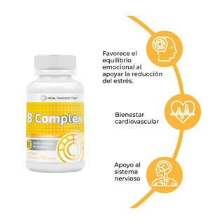 Foto 4 | Complejo B Healthaddiction 60 Cápsulas