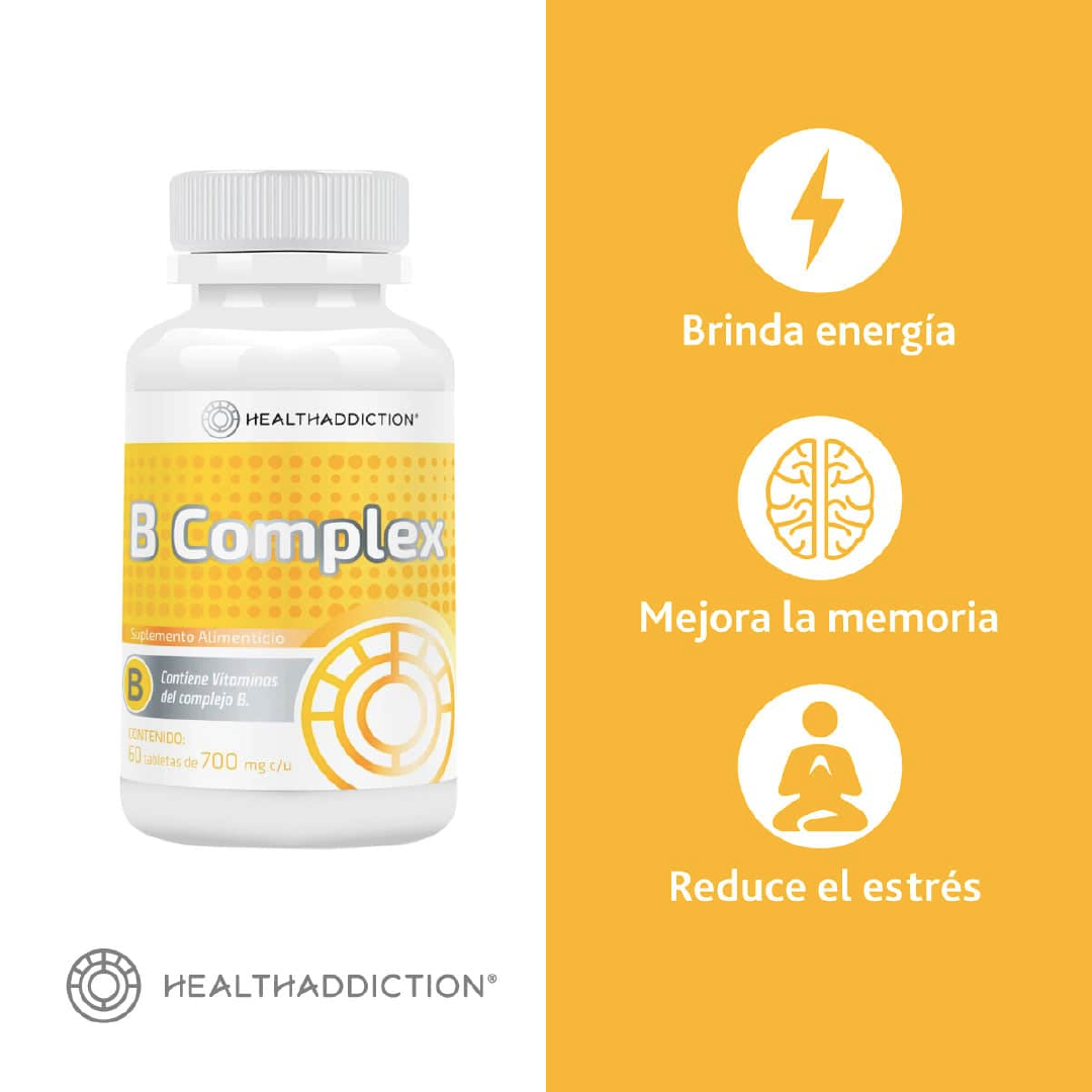 Foto 5 | Complejo B Healthaddiction 60 Cápsulas