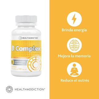 Foto 5 | Complejo B Healthaddiction 60 Cápsulas