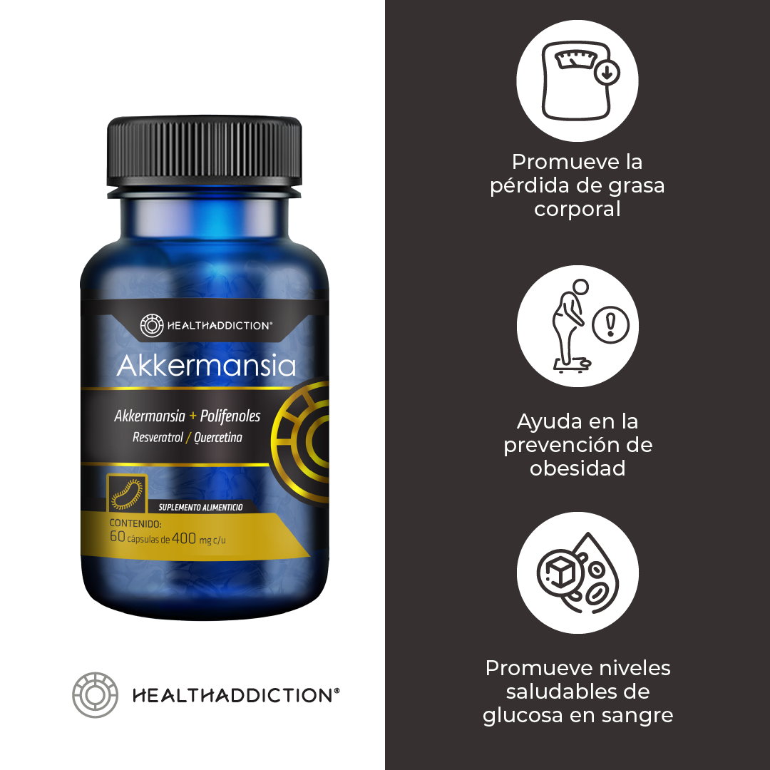 Foto 4 | Probióticos Akkermansia Healthaddiction 60 Cápsulas