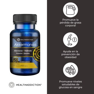 Foto 4 | Probióticos Akkermansia Healthaddiction 60 Cápsulas