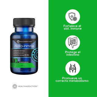 Foto 3 | Probióticos Healthaddiction Florainmne Refuerza Sistema Inmune 60 Cápsulas