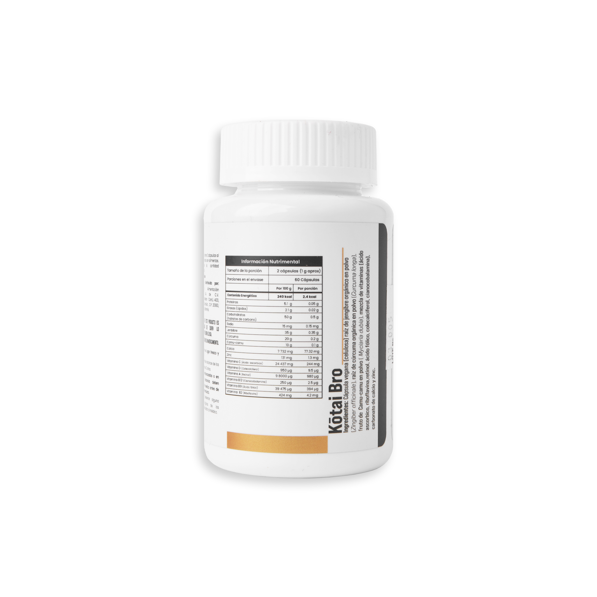 Foto 5 pulgar | Kotai Bro Eiyo Bros Cápsulas Con Cúrcuma+Jengibre+Camu-camu+Vitaminas (c,d,a) (sistema Inmune Y Antioxidante)