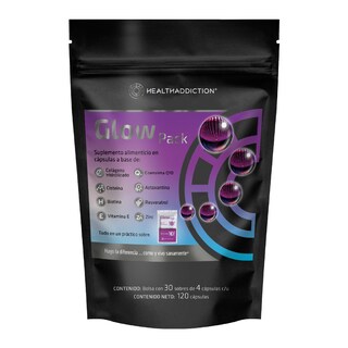 Foto 1 | Colágeno Antioxidantes Vitaminas y Zinc Healthaddiction Glow Pack 30 Caja Colágeno Hidrolizado 300 mg