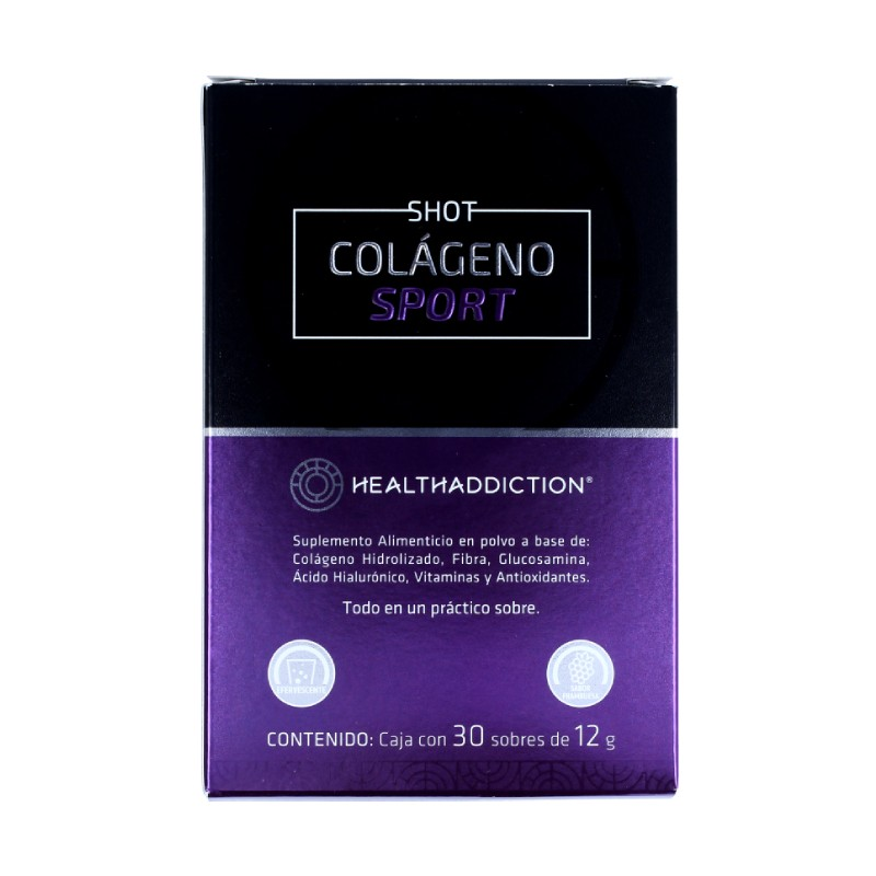 Foto 1 | Colágeno Sport Suplemento a Base de Colágeno Hidrolizado Sabor Frambuesa Healthaddiction Shot 30 Sobres 4.5 g