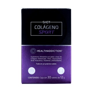 Foto 1 | Colágeno Sport Suplemento a Base de Colágeno Hidrolizado Sabor Frambuesa Healthaddiction Shot 30 Sobres 4.5 g