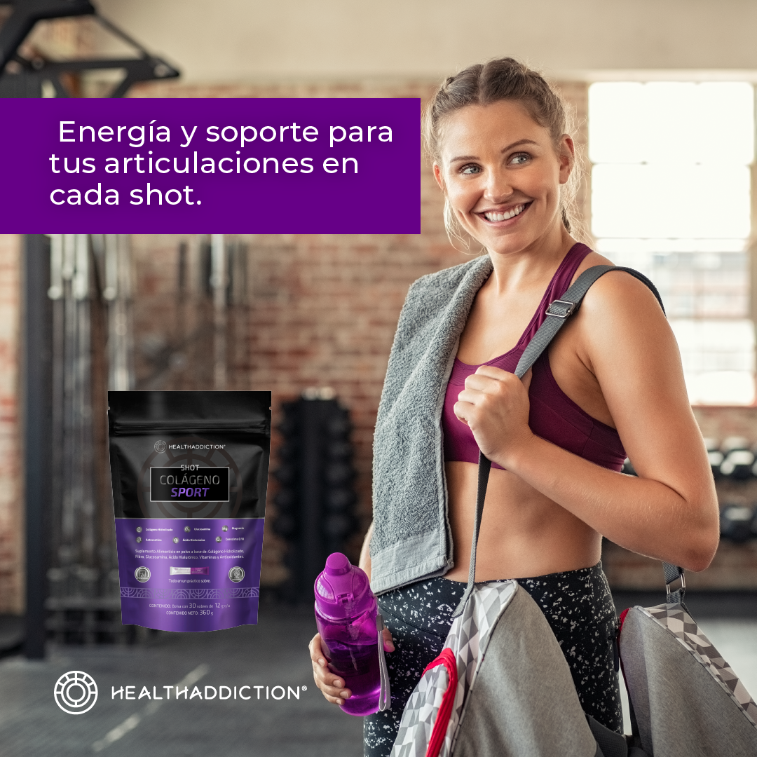 Foto 7 | Colágeno Sport Suplemento a Base de Colágeno Hidrolizado Sabor Frambuesa Healthaddiction Shot 30 Sobres 4.5 g