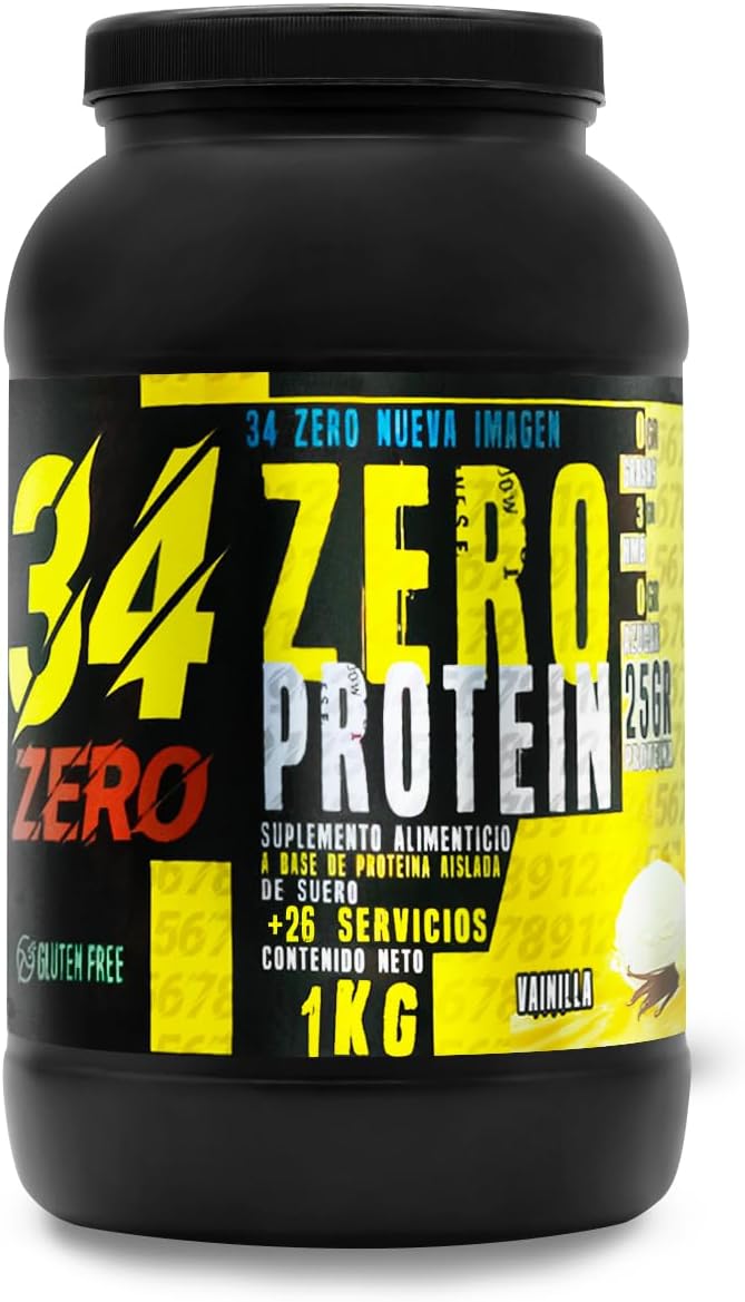 Foto 2 pulgar | 34 Zero Proteina 1 Kg Sabor Vainilla