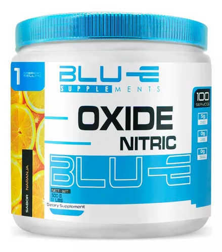 Foto 2 pulgar | Oxido Nitrico Blue Supplement De 500 Gr Para 500 Servicios Sabor Naranja