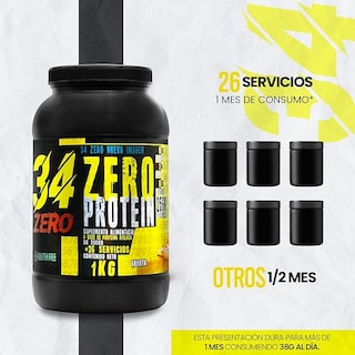 Foto 2 | 34 Zero Proteina 1 Kg Sabor Galleta