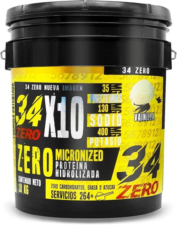 34 Zero Proteina 10 Kg Sabor Vainilla