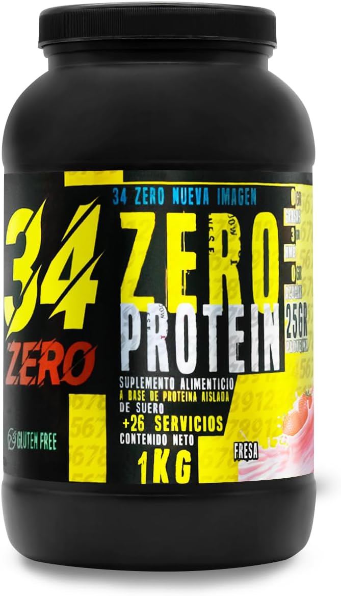 Foto 2 pulgar | 34 Zero Proteina 1 Kg Sabor Fresa