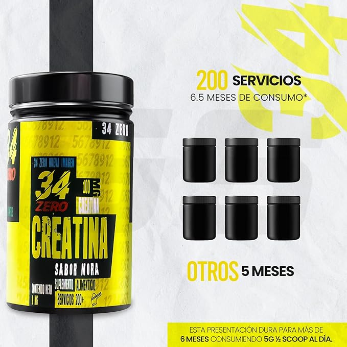 Foto 3 pulgar | Creatina 34 Zero 1 kg Sabor Moras