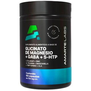 Foto 1 | Suplemento Alimenticio Amarte Labs Glicinato de Magnesio + Gaba + 5-htp 60 Cápsulas