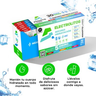 Foto 3 | Suplemento Amarte Labs Electrolitos 5 Sabores Refrescantes 30 Sobres
