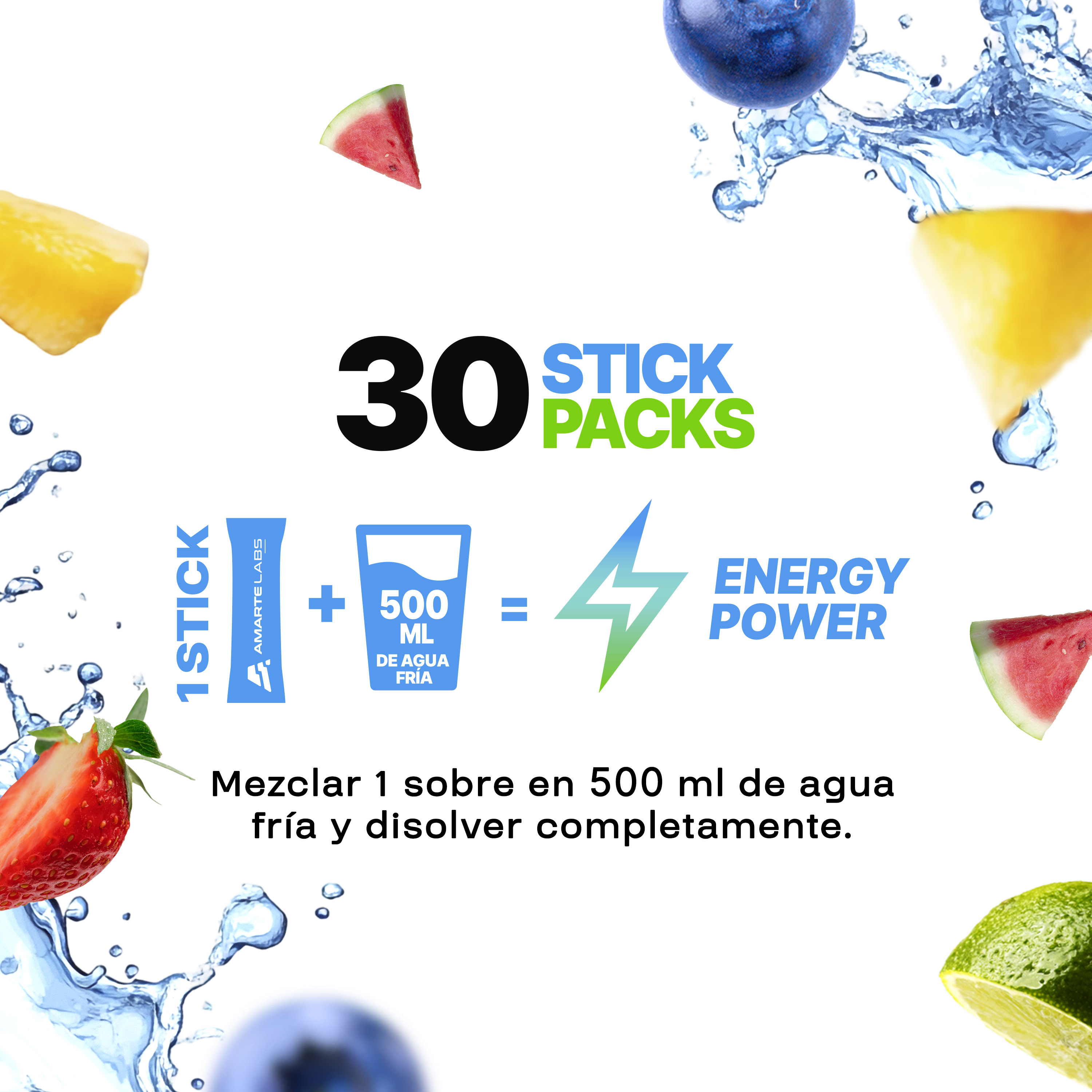 Foto 7 pulgar | Suplemento Amarte Labs Electrolitos 5 Sabores Refrescantes 30 Sobres